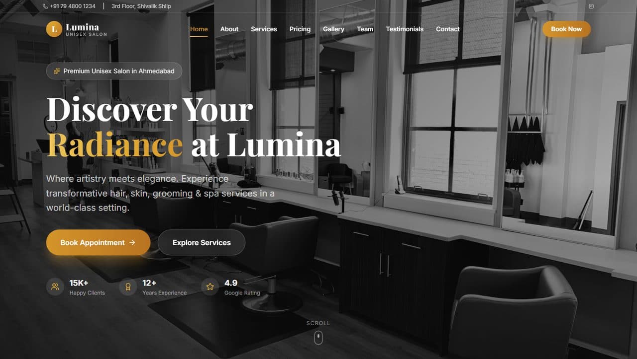 Lumina Unisex Salon screenshot