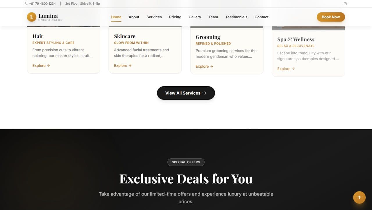 Lumina Unisex Salon screenshot